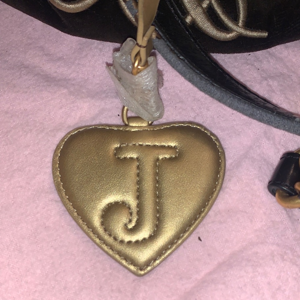 Y2K EXTREMELY RARE Vintage Juicy Couture Black & Brown Daydreamer w/embroidered🌹 - Picture 5 of 16